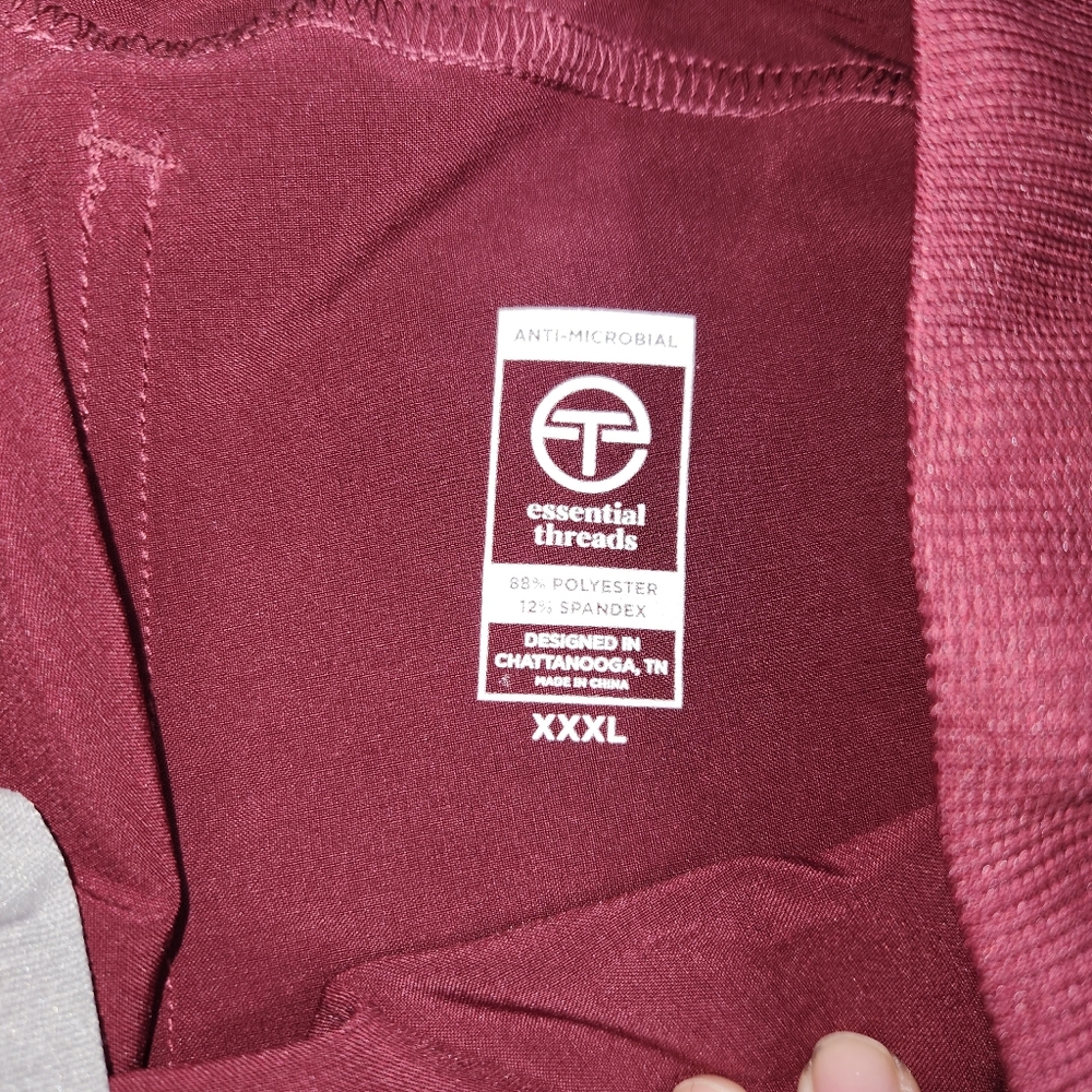 Essential Threads Jogger Pants Womens 3XL Wine Red ProAG Antimicrobial Stretch - Picture 3 of 9